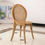 Thumbnail: French Style Oval Solid Wood Rattan Dining Chair for Classic Interiors