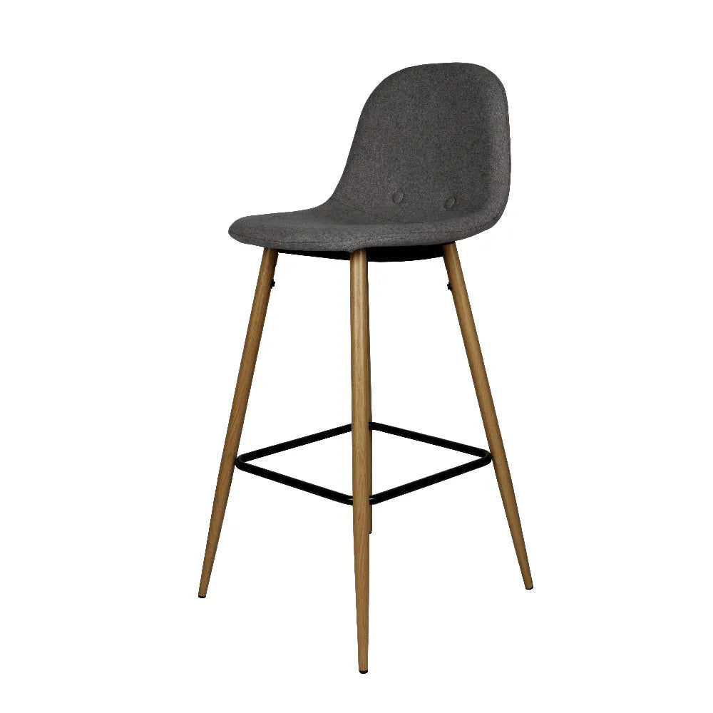 Modern Solid Wood Counter Height Bar Stools with Upholstered Seat