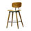 Thumbnail: Solid Wood Frame Counter Height Barstools with Wooden Back & Steel Footrest