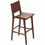 Thumbnail: Solid Wood Tall Bar Chair – Woven Leather Luxury Modern Barstool