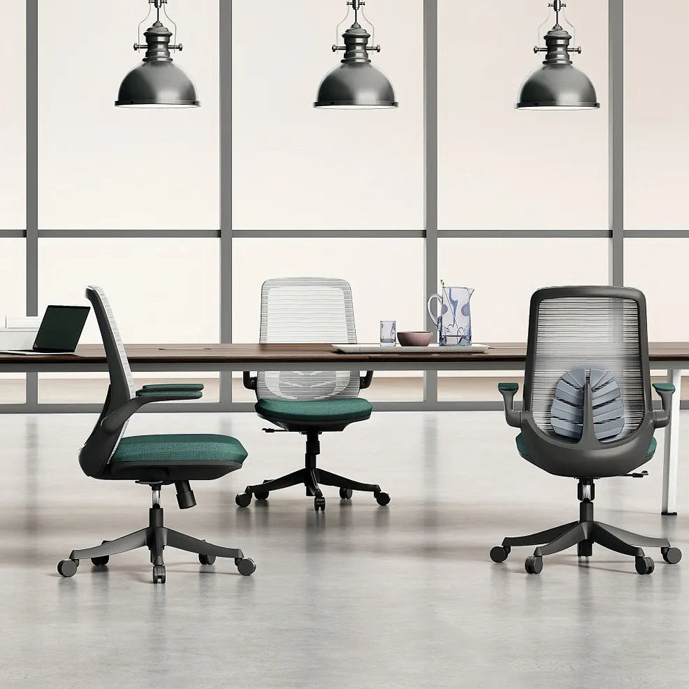 Thumbnail: Ergonomic Mesh Swivel Office Chair with Flip-Up Armrests & SGS Certified Quality