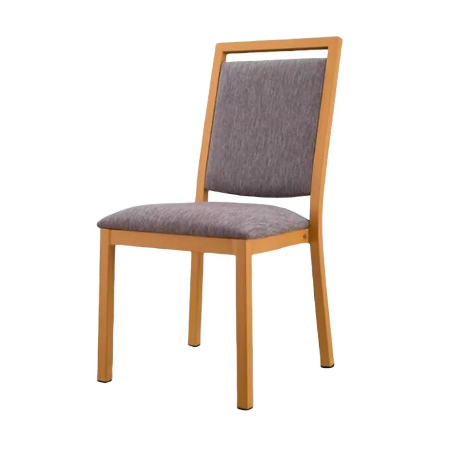 Thumbnail: Modern Plain Back Banquet Chairs with Handrail – Aluminum Frame for Restaurant &