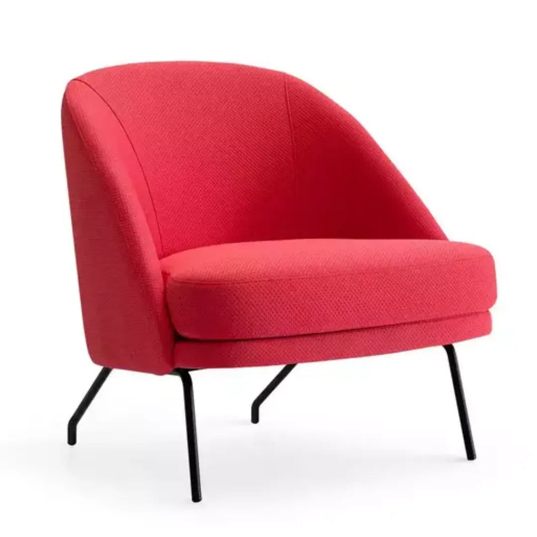 Red Lounge Chair – Modern Design & Plush Comfort for Stylish Office Spaces