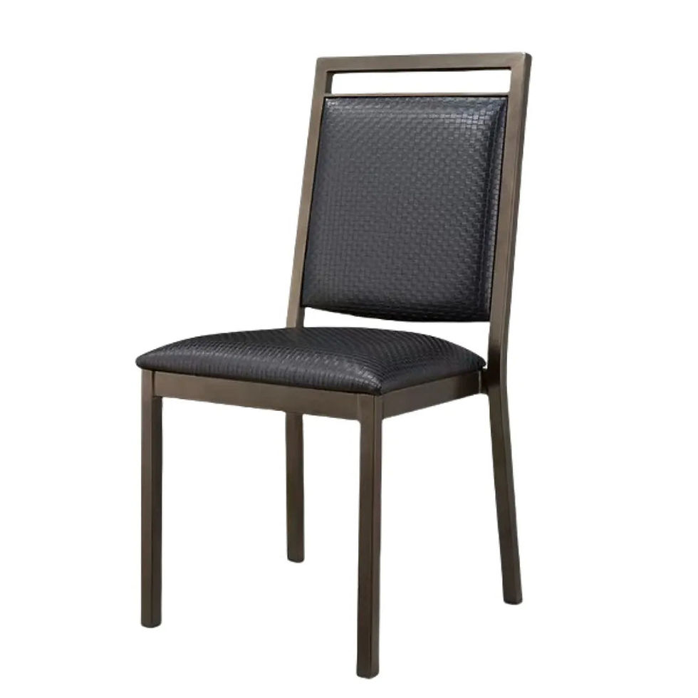 Thumbnail: Modern Plain Back Banquet Chairs with Handrail – Aluminum Frame for Restaurant &