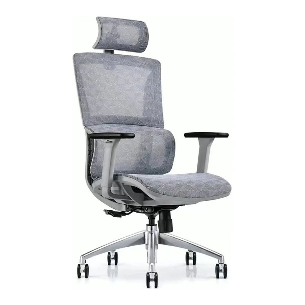 Thumbnail: Ergonomic Mesh Back Office Chair with Adaptive Lumbar Support, Adjustable Headr