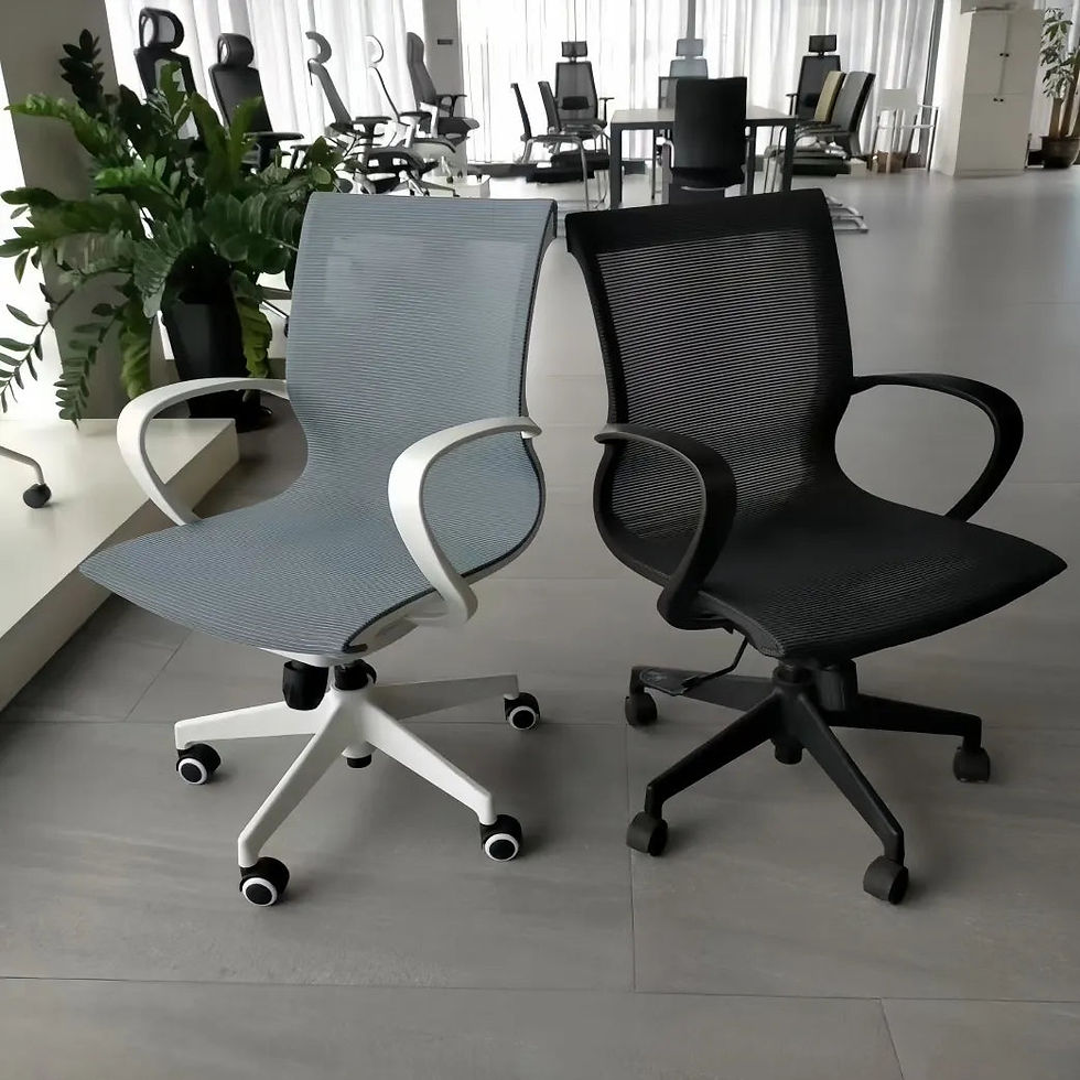 Thumbnail: Mid-Back Ergonomic Office Chair with Adjustable Lumbar Support & Synchro-Tilt