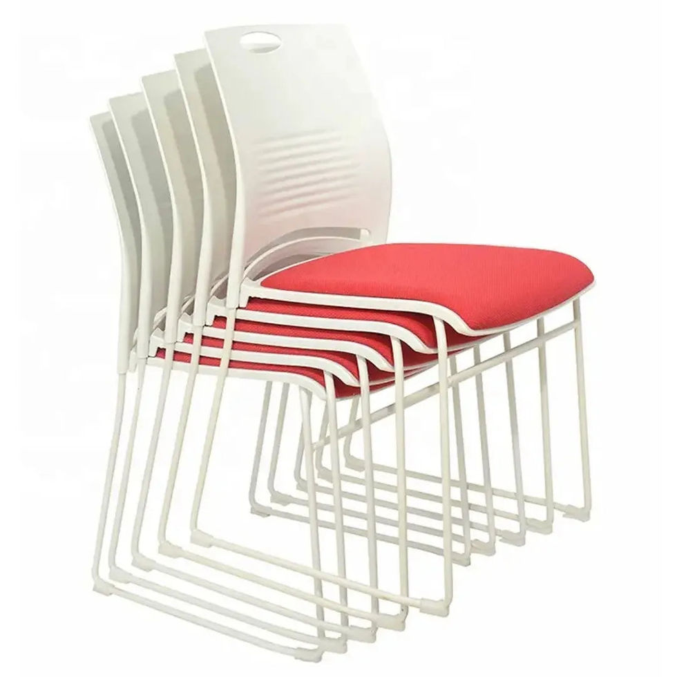 Thumbnail: Stackable Office Waiting Room Chair with Cushion – Reception Furniture Bench