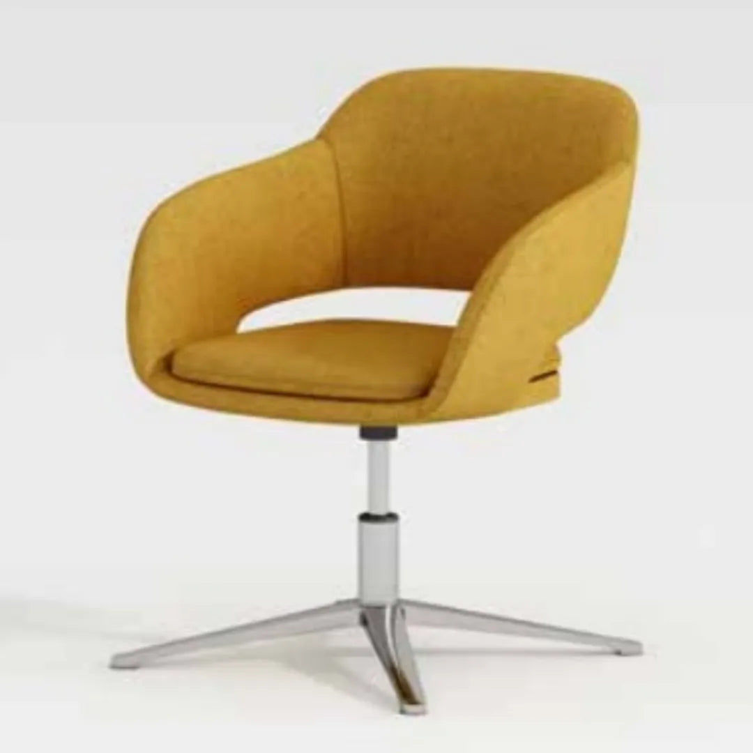 Mustard Yellow Swivel Chair – Hollow Back Modern Office & Lobby Seating