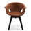 Thumbnail: Contemporary Ginger PU Leather Swivel Armchair Dining Chair for Restaurant