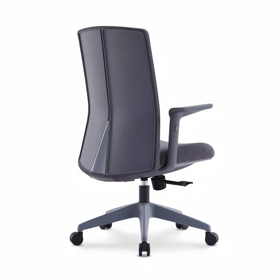 Thumbnail: Luxury Ergonomic High-Back Leather Office Chair with PU Finish & Silent Castors