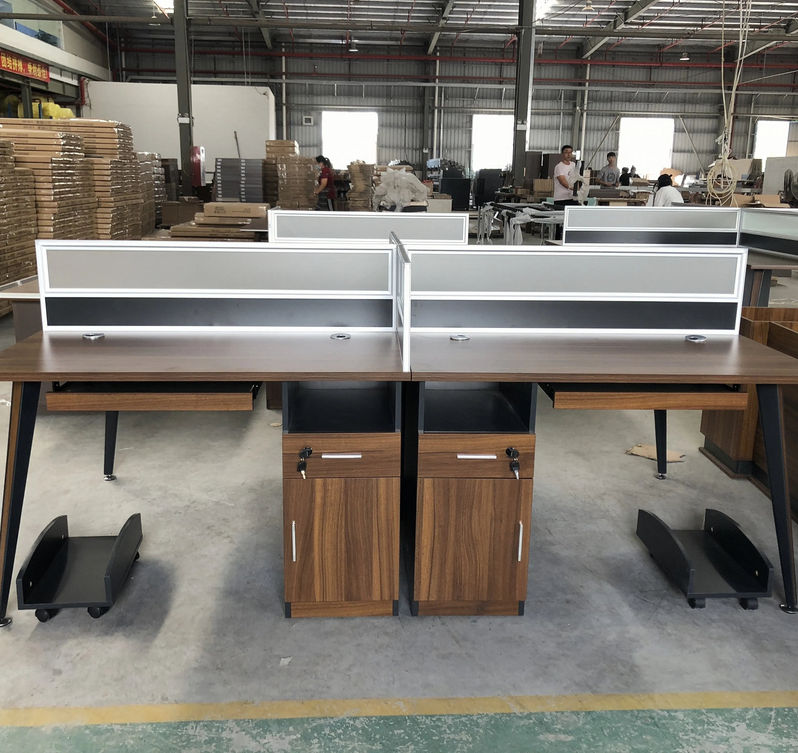 Thumbnail: Custom 4‑Person Collaborative Benching Workstation Desk with Storage & Partition