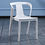 Thumbnail: Christopher Knight Ianthe Outdoor Dining Chair – White Yellow Armless for Café