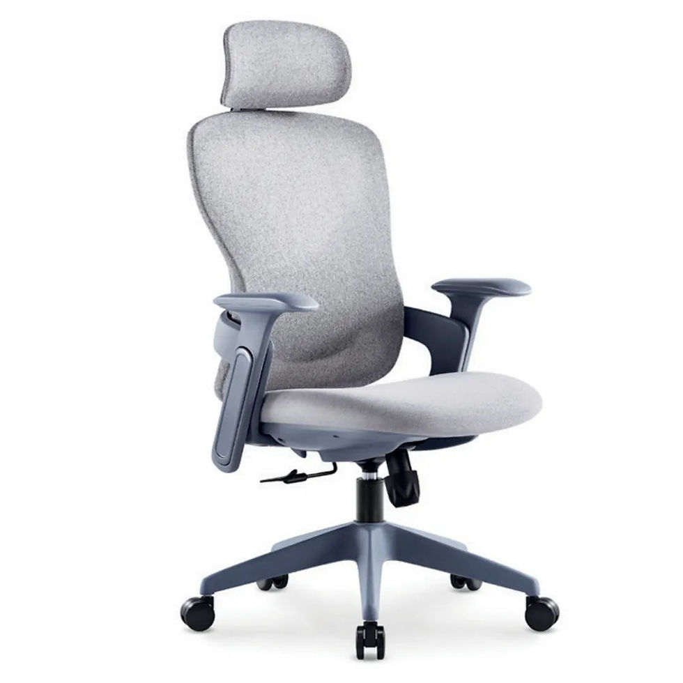 Thumbnail: Ergonomic Office Chair with 3D Adjustable Headrest, Lumbar Support, Breathable M