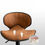 Thumbnail: Antique Faux Leather Height Adjustable Swivel Mid-Back Counter Bar Chair