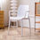 Thumbnail: Modern Acrylic Polypropylene Armchair Dining Chairs for Office & Cafeteria