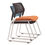 Thumbnail: Sled Base Stackable Visitor Chair – Upholstered Mesh Back & Seat, Modern Office