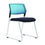 Thumbnail: Sled Base Stackable Visitor Chair – Upholstered Mesh Back & Seat, Modern Office