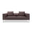 Thumbnail: Luxury Brown Leather 3-Seater Sofa – Hotel Lobby & Office Reception