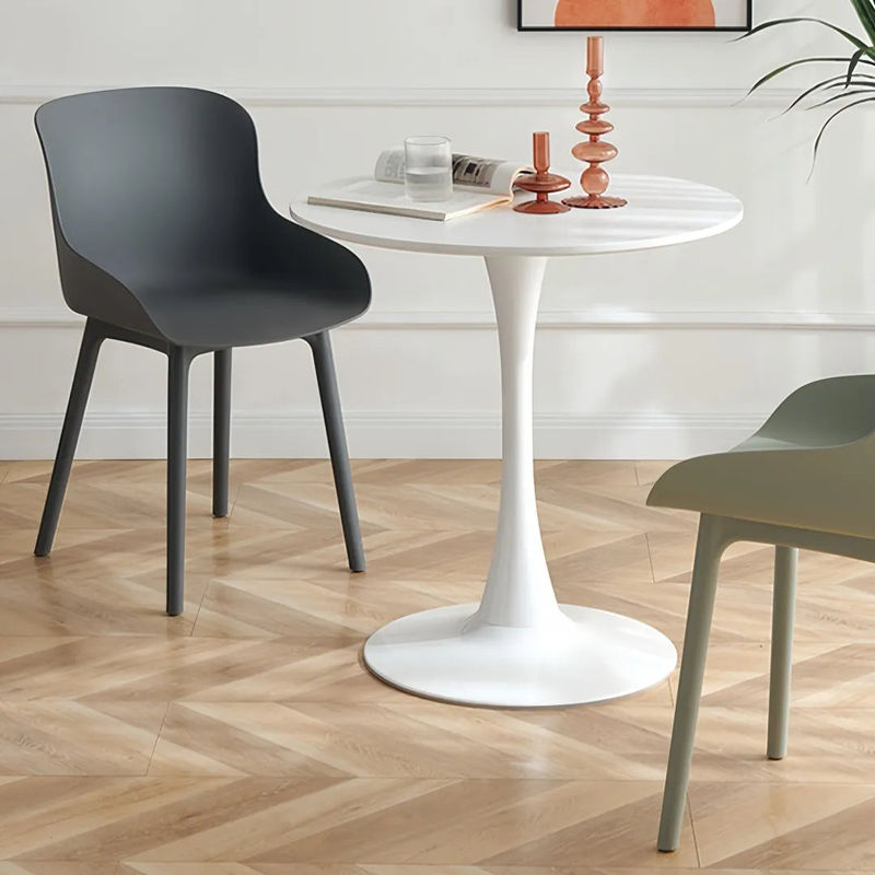 Thumbnail: Modern Round Marble Café Table Top – Elegant Office & Coffee Shop Table