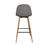 Thumbnail: Modern Solid Wood Counter Height Bar Stools with Upholstered Seat