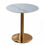 Thumbnail: Gold Cafe Dining Table with Marble Top – Small Luxury Dining Tables for Cafe & R
