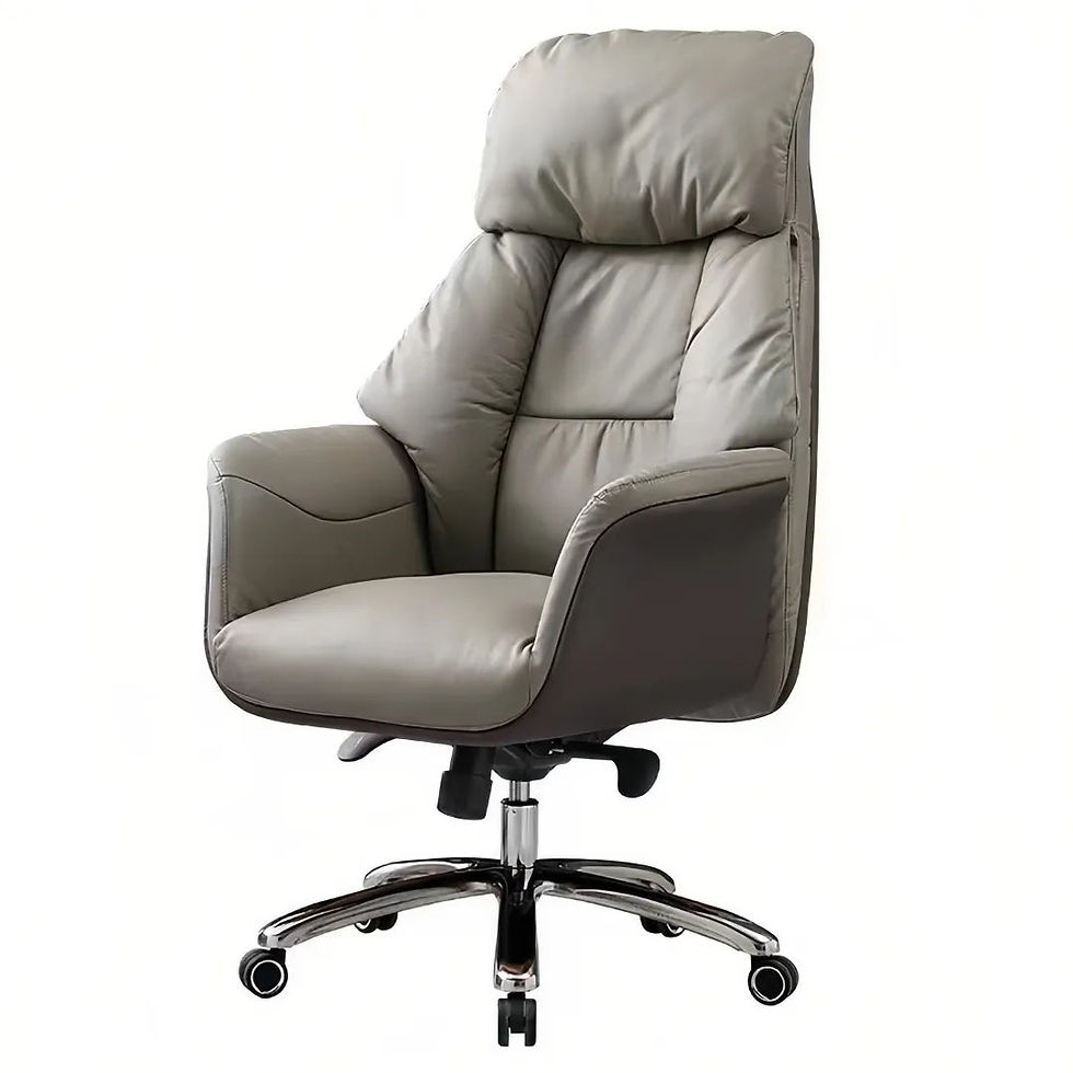 Thumbnail: Luxury Reclining Executive Office Chair | Genuine Leather Massage Director Chair