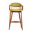 Thumbnail: Rattan PU Leather Wood Barstool | Counter Stool for Restaurant Use