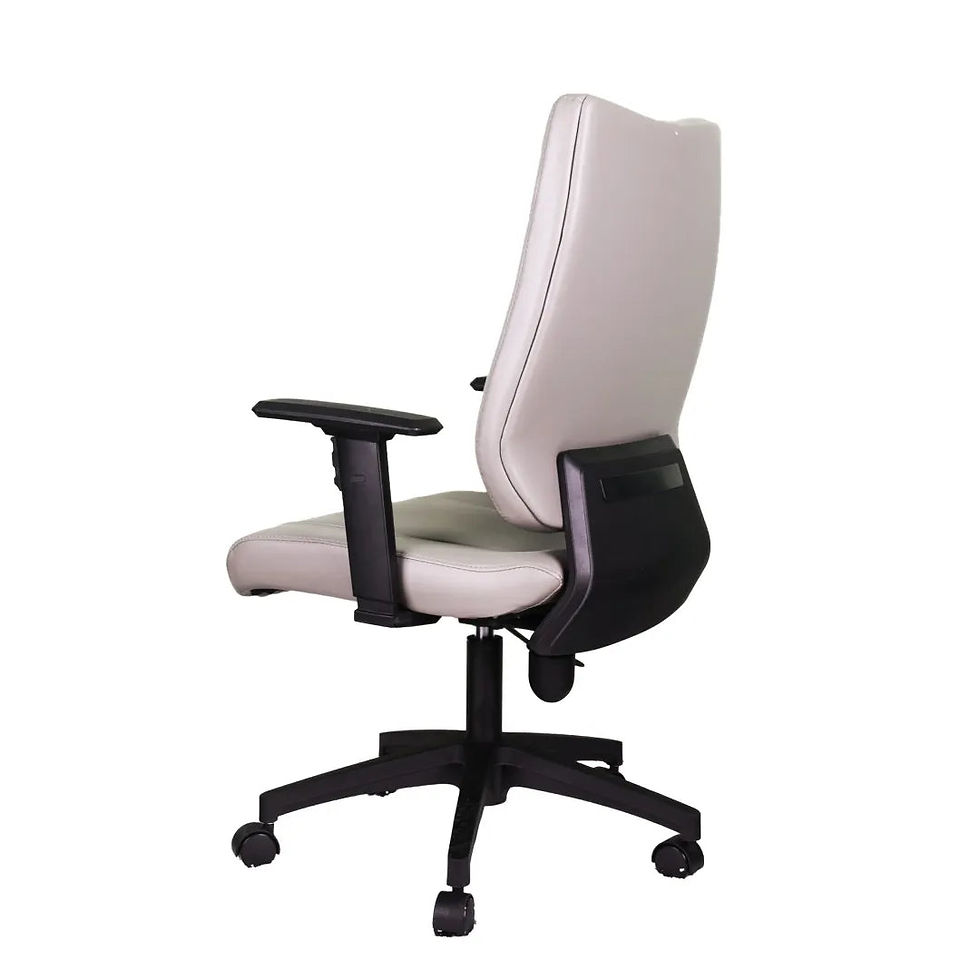 Thumbnail: Luxury Brown Leather Ergonomic Office Chair with Pillow & Fixed/2D Armrests