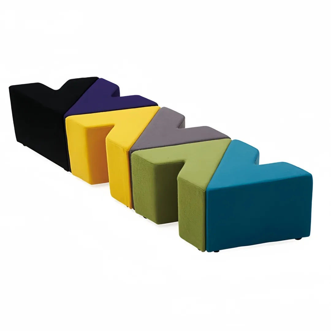 Danish Design Fabric Pouf Ottoman – Lounge Sofa Chair for Office & Reception