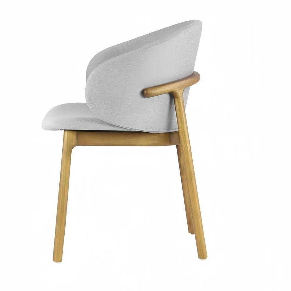 Thumbnail: Ash Wood Dining Chair with Mold Foam Upholstery for Home & Comedor Use