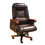 Thumbnail: Luxury Leather Wooden Executive Chair for Boss with Wooden Accents – Premium Off