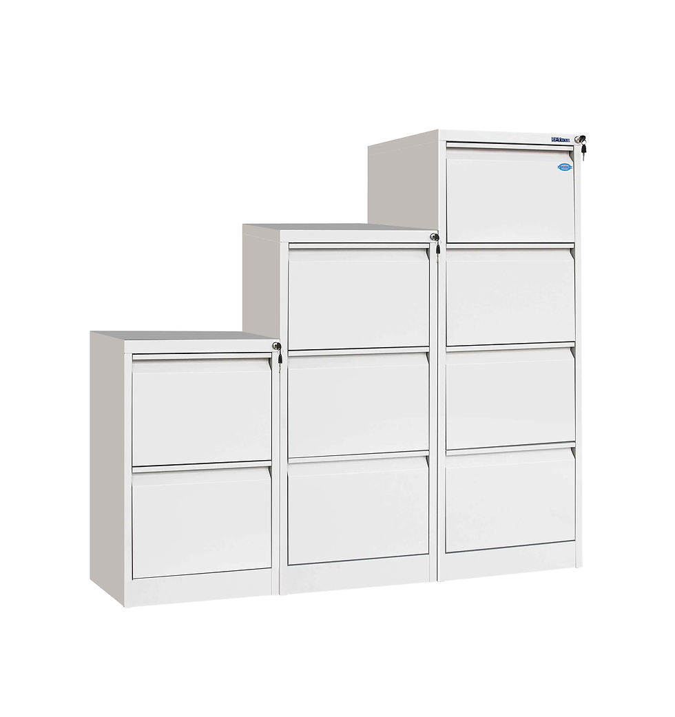 Thumbnail: Archivador Vertical Gris con 2 Cajones – File Cabinet para Archivos Carta