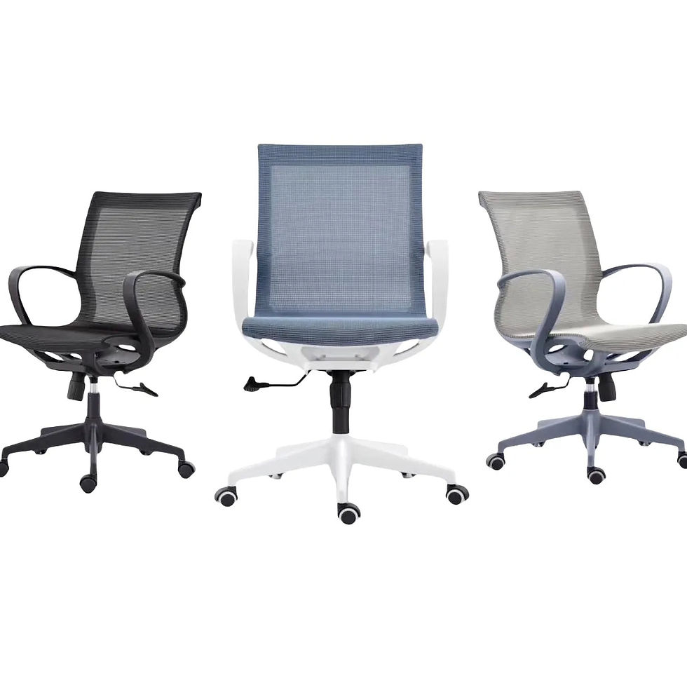Thumbnail: Mid-Back Ergonomic Office Chair with Adjustable Lumbar Support & Synchro-Tilt