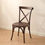 Thumbnail: Beech Cross Back Solid Wood Dining Chair for Wedding & Event Rental
