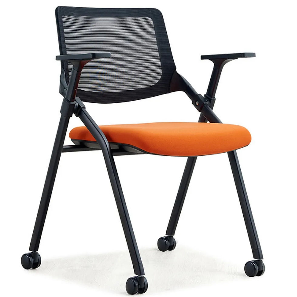Thumbnail: Foldable Compact Training Chair with Armrests for Office & Conference Rooms