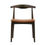 Thumbnail: Nordic Solid Wood Horn Dining Chair – Black Upholstered Simple Modern Design