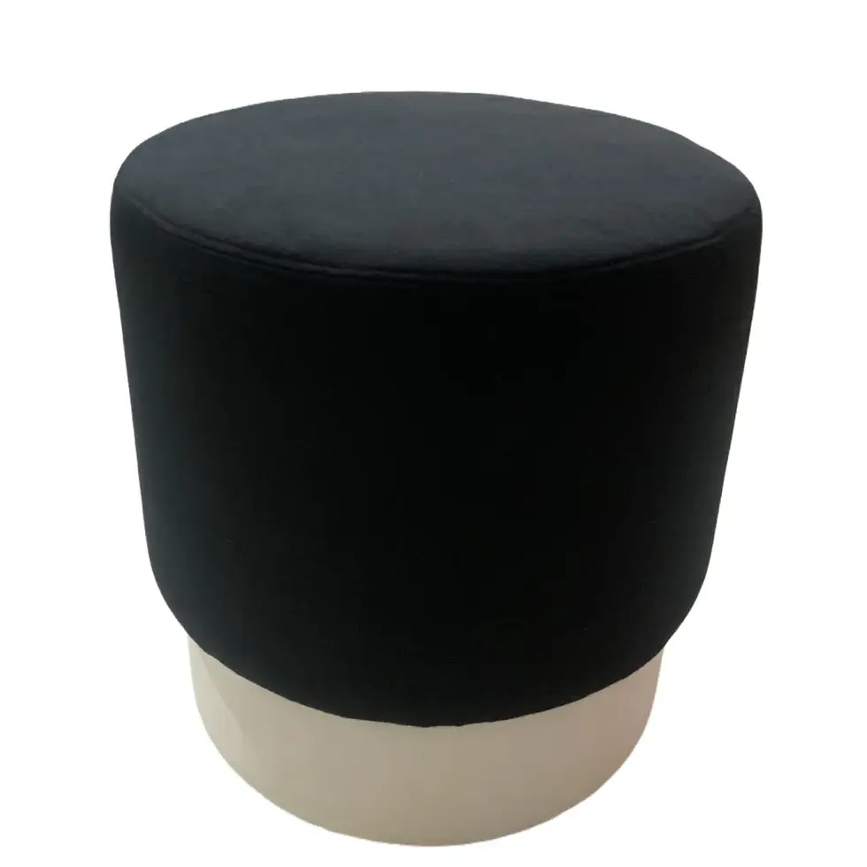 Thumbnail: Small Round Modern Office Chaise Lounge Sofa with Ottoman Pouf – Stylish & Compa