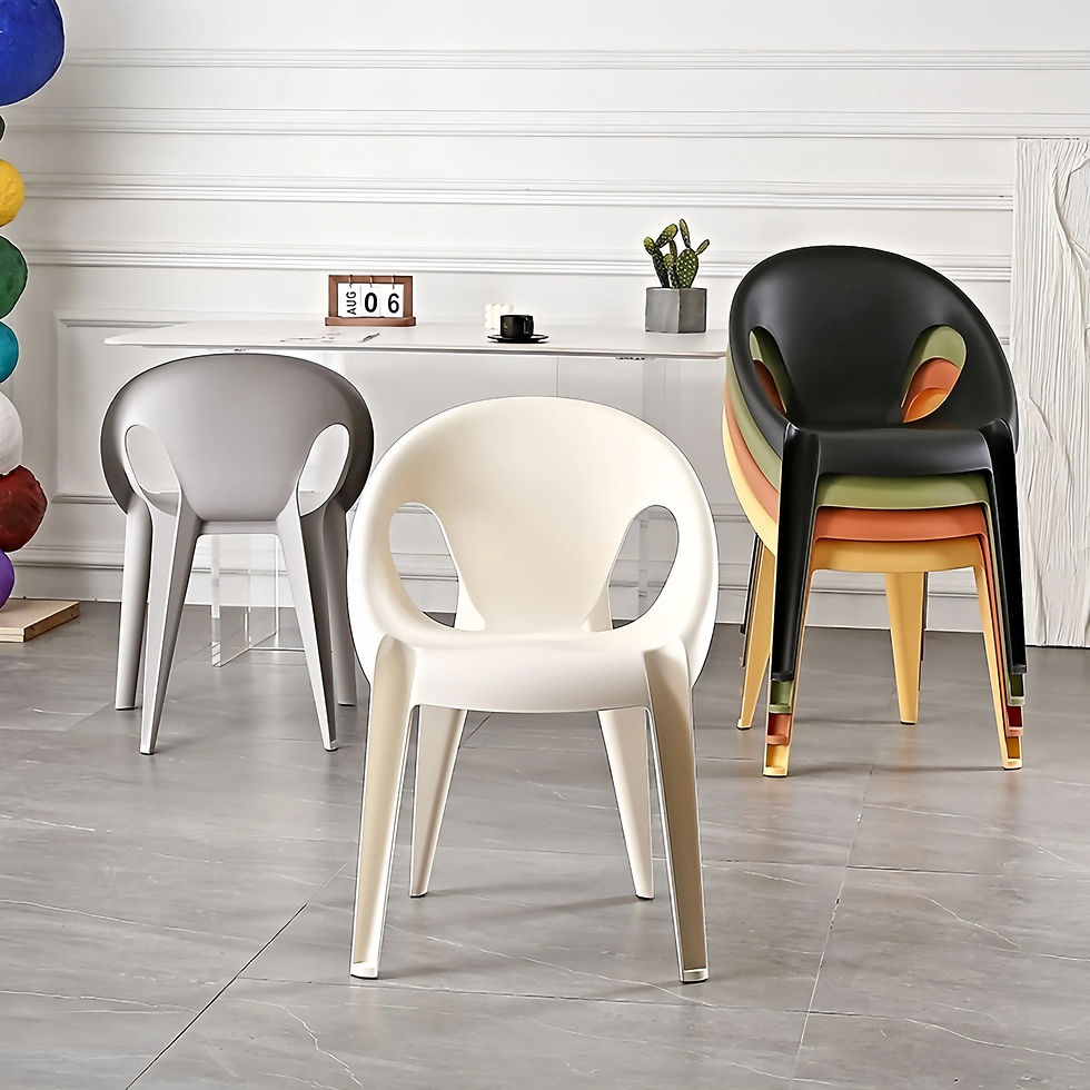 Thumbnail: Outdoor Stackable Polypropylene Garden Chair for Patio and Deck
