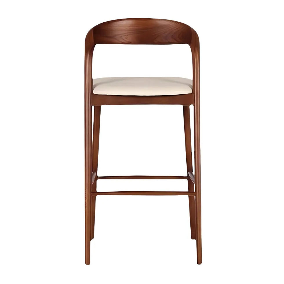 Thumbnail: Modern Luxury Bar Wood Chairs | High Counter Bar Stools