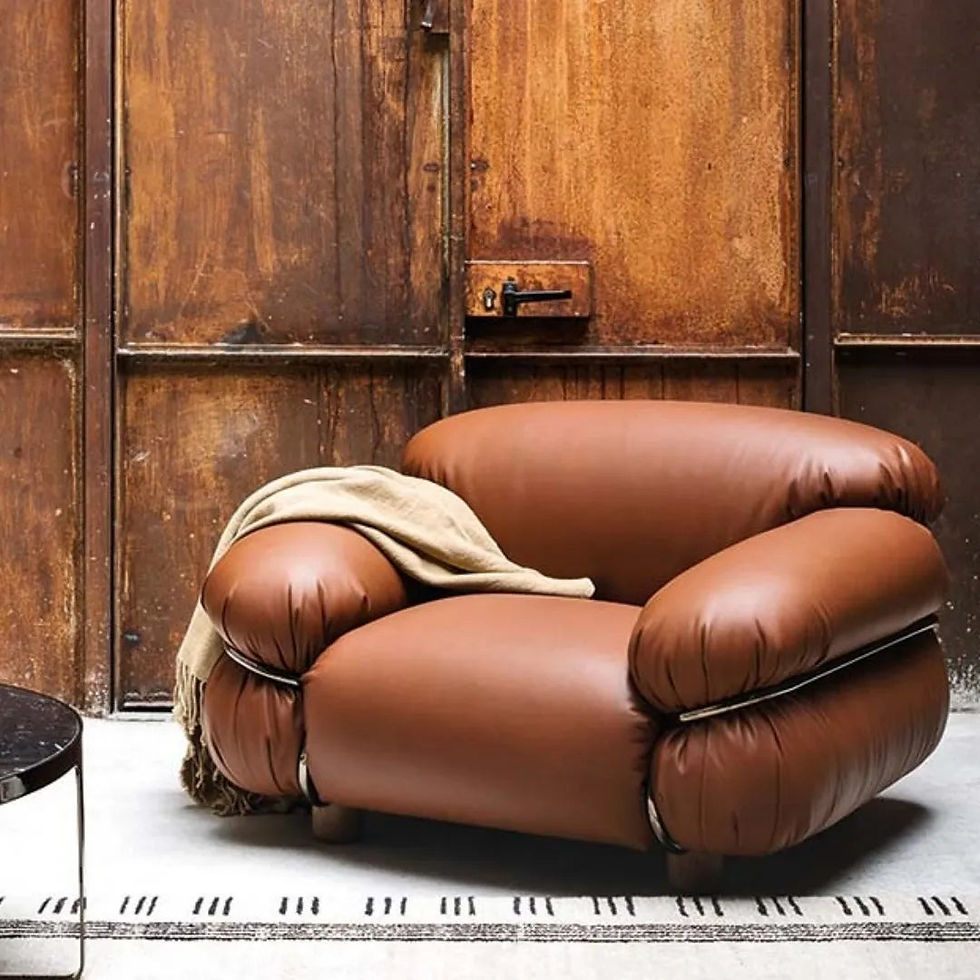 Thumbnail: Italian Tanned Faux Leather Replica SESANN by Gianfranco Frattini Prado Sofa