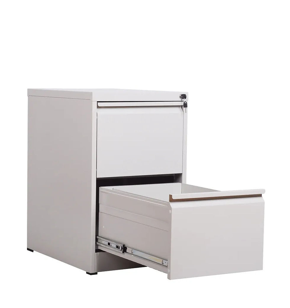Thumbnail: Archivador Vertical Gris con 2 Cajones – File Cabinet para Archivos Carta