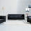 Thumbnail: Classic Black Loveseat Reception Sofa Set – Premium Leather Furniture