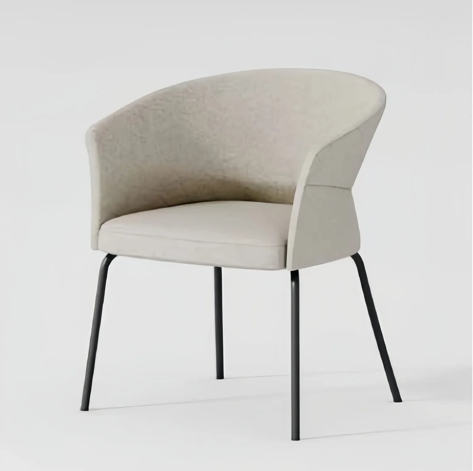 Curved Back Armchair – Modern Office Lounge Chair with Metal Legs