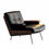 Thumbnail: Nordic Modern Armchair – Minimalist Design with Wooden Legs & Soft Fabric Uphols