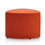 Thumbnail: Orange Fabric Danish Pouf Ottoman – Large Modern Stool for Office, Hotel & Loung