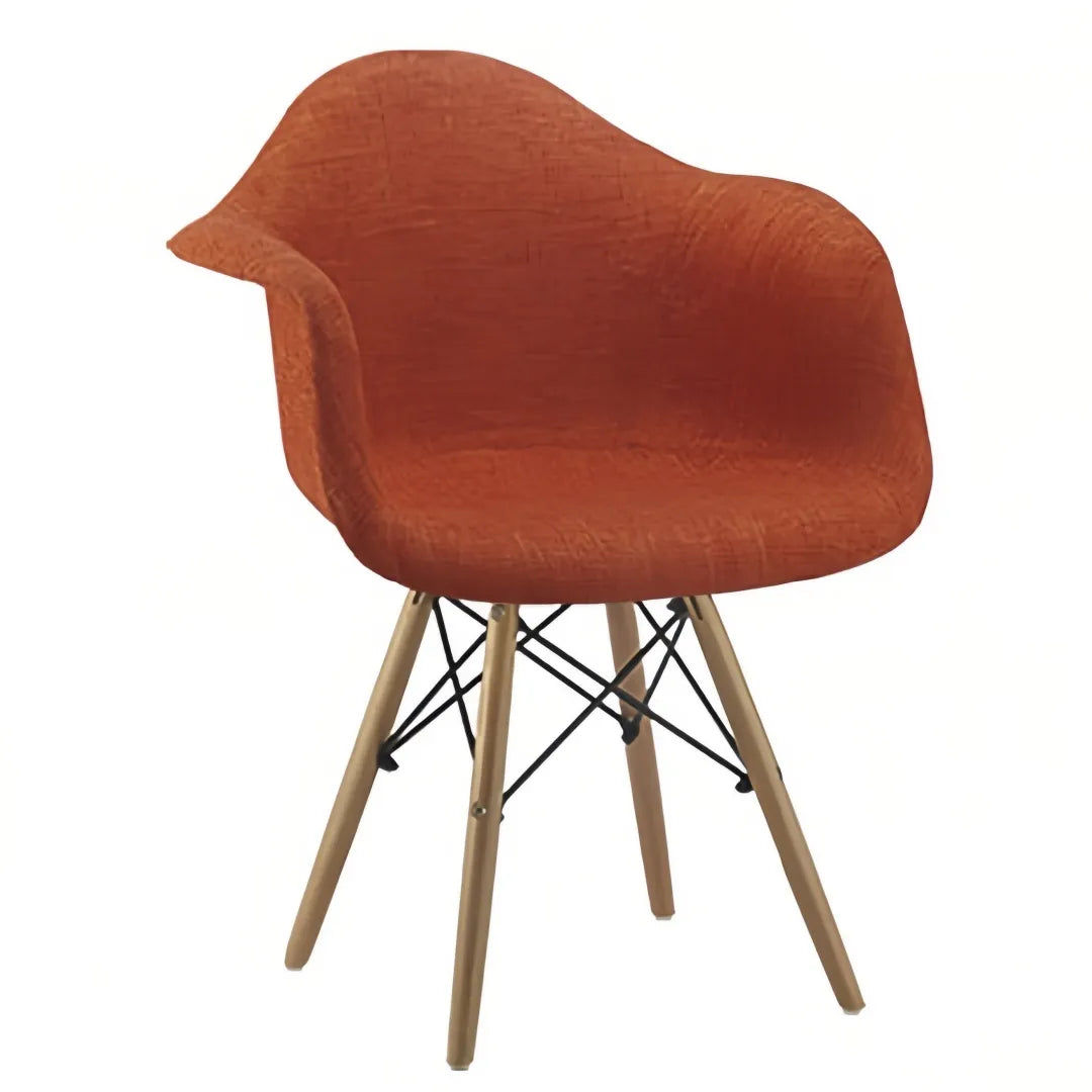 Charles Eames DAR Molded Plastic Dining Chair with Wooden Base for Restaurant