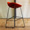 Thumbnail: Minimalist Upholstered Bar Counter Stool with Metal Legs – Modern Café Seating
