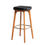 Thumbnail: Modern Wooden Bar Chair Stool and Vintage Wood Bar Furniture with Leather Stools