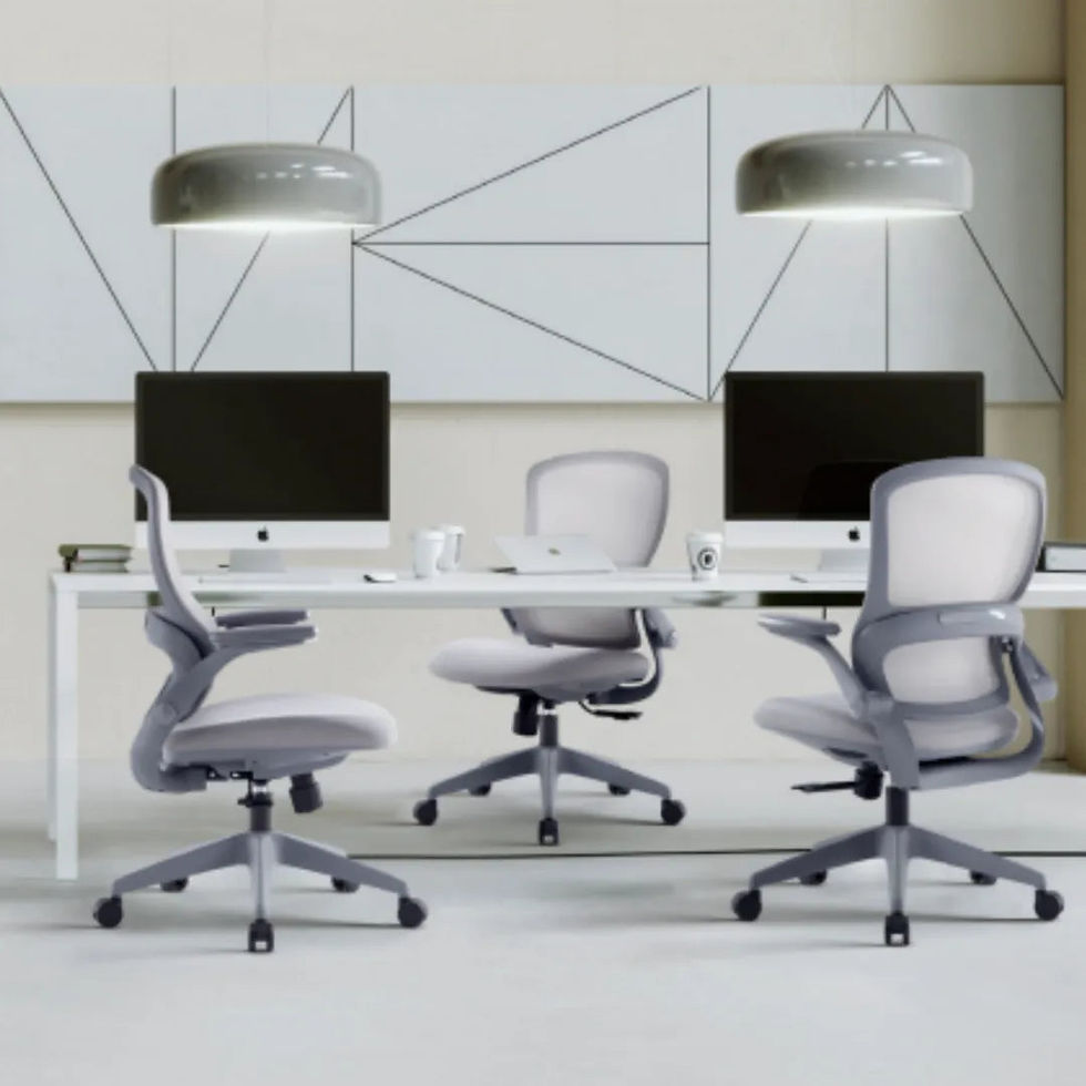 Thumbnail: Ergonomic Mesh Mid-Back Task Chair with Lumbar Support & Armrests
