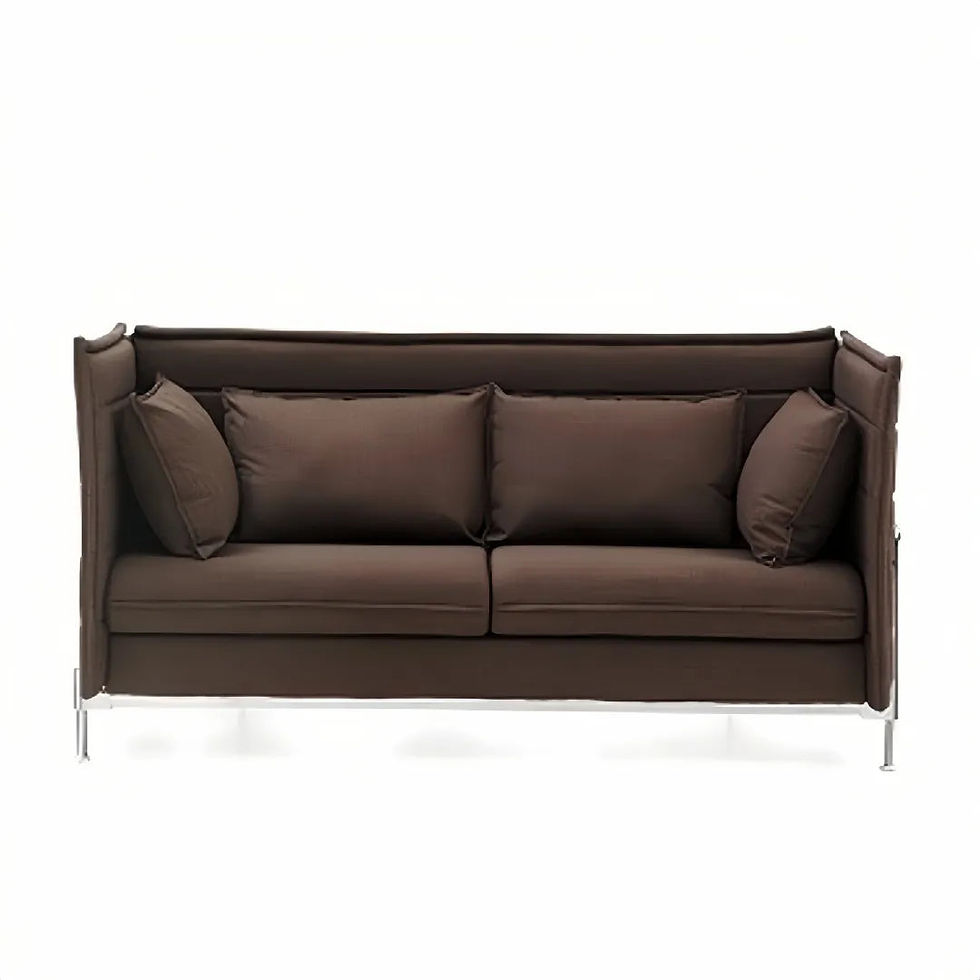 Thumbnail: High Back Stainless Upholstered Alcove Meeting Pod Sofa – Reception & Conference
